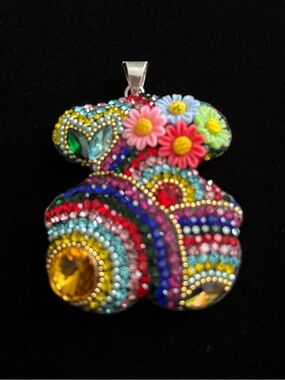 Sterling Silver Teddy Bear Pendant